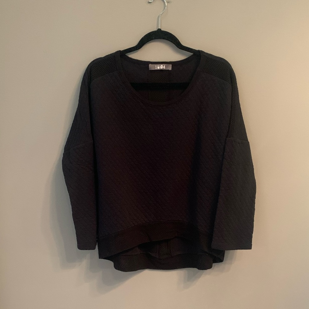 Black top with mesh black detailing